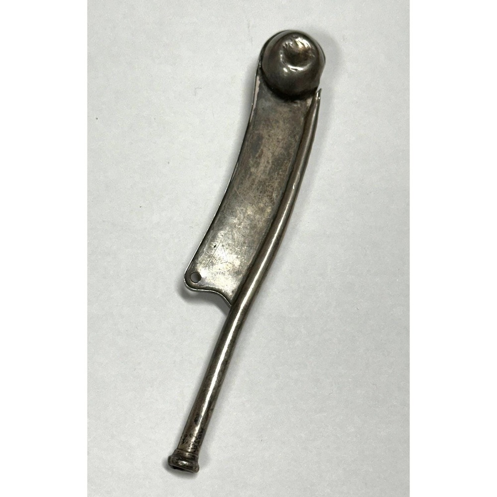Vintage Sterling Silver Naval Bosun's Whistle Pipe Whistle A.E Co. Utica NY